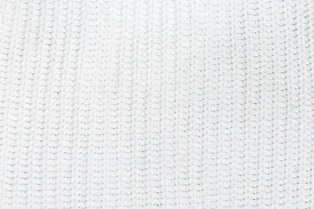 Knit texture background of white wool fabricの写真素材