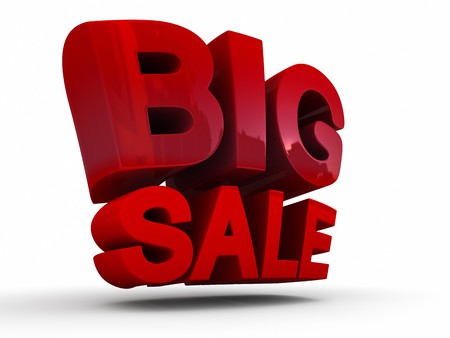 big sale 3d isolated over white backgroundの写真素材