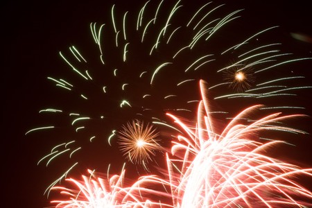DONETSK, UKRAINE - SEPTEMBER 25: International Fireworks Festival. September 25, 2010 in Donetsk, Ukraineのeditorial素材