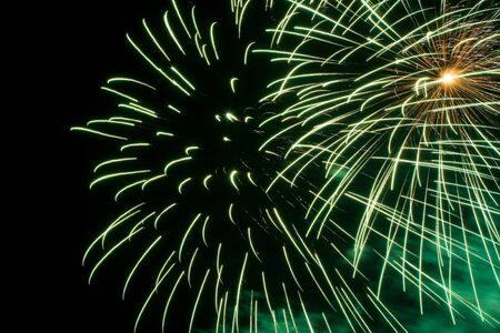 DONETSK, UKRAINE - SEPTEMBER 25: International Fireworks Festival. September 25, 2010 in Donetsk, Ukraineのeditorial素材