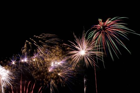 DONETSK, UKRAINE - SEPTEMBER 25: International Fireworks Festival. September 25, 2010 in Donetsk, Ukraineのeditorial素材