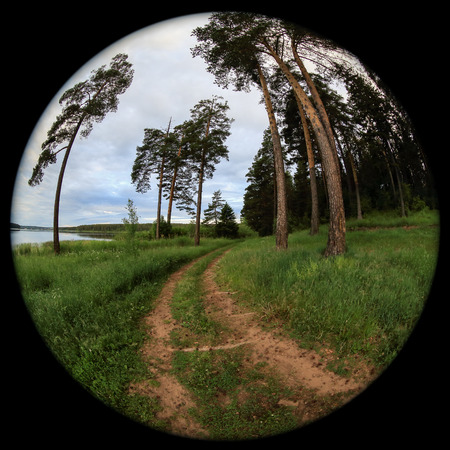 Sunrise on the Votkinskiy pond. Votkinsk, Udmurt Republic, Russia.の写真素材