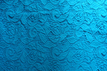 Top view of blue green guipure laceの写真素材