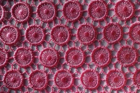 View of vibrant pink lace from aboveの写真素材