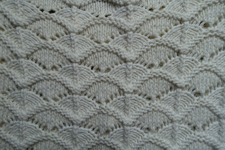 Background - white wavy knitted lace fabric texture