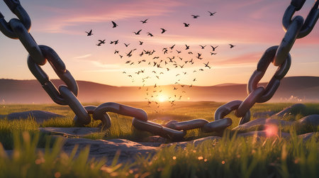 Conceptual image of religious cross in front of a dark backgroundの素材