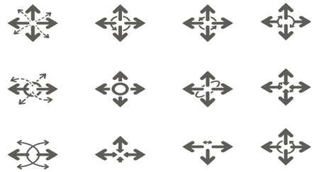 Arrow vector icons set. Illustration isolated for graphic and web design.