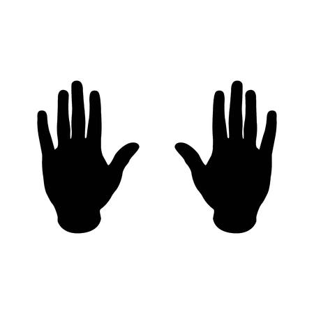 Human hands icon vectorのイラスト素材