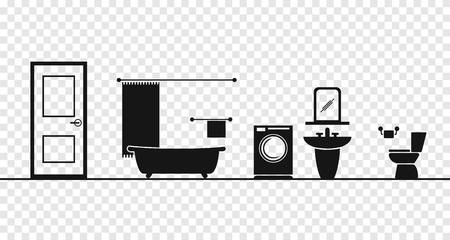 bathroom interior flooring. vector illustrationのイラスト素材