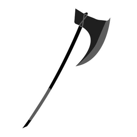 Medieval ax weapon vector. Flat style equipment. Isolated weapons and tools.のイラスト素材