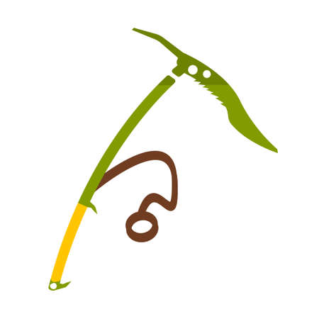 Ice ax isolated on white background. Ice ax vector illustration.のイラスト素材