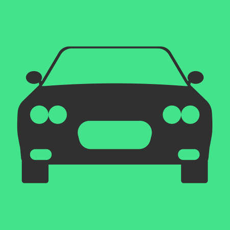Car flat icon on background. Vector illustration. Isolated.のイラスト素材