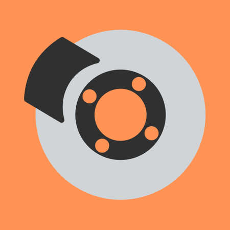 Car Brakes flat icon on background. Vector illustration. Isolated.のイラスト素材
