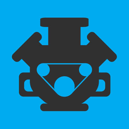 Engine flat icon on background. Vector illustration. Isolated.のイラスト素材