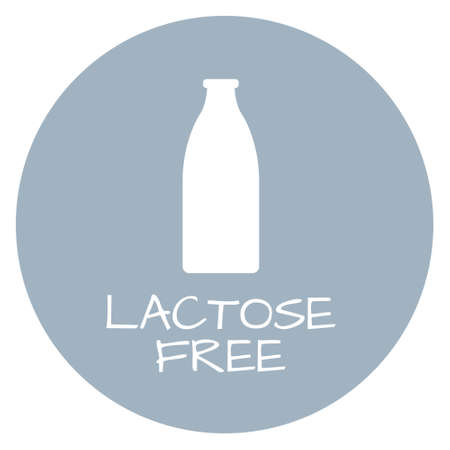 Lactose Free Label. Food intolerance symbols. Vector illustration.のイラスト素材