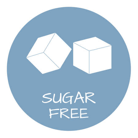 Sugar Free Label. Food intolerance symbols. Vector illustration.のイラスト素材
