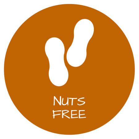 Nuts Free Label. Food intolerance symbols. Vector illustration.のイラスト素材