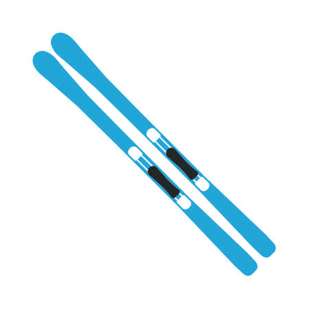 Winter sports equipment on white background. Flat isolated skiing.のイラスト素材