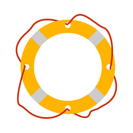 Lifebuoy icon. Tourism equipment. River boat trip web elements. Vector illustration.のイラスト素材