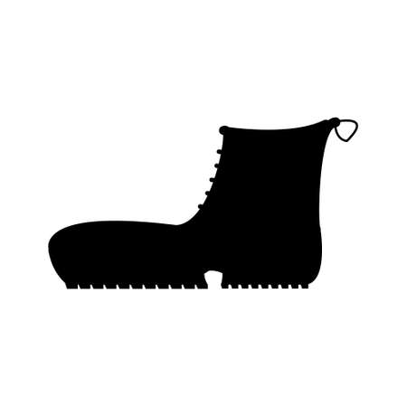 Boots with crampons isolated on white background. Vector illustration.のイラスト素材