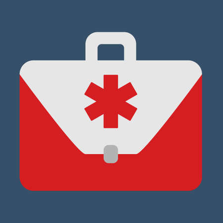 Medical bag. Object flat icon. Vector Illustrationのイラスト素材