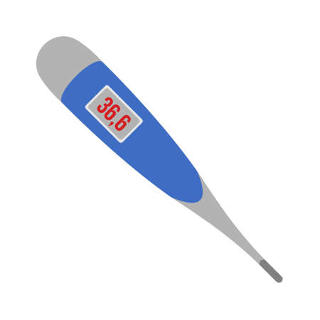 Thermometer. Medical object flat icon. Vector Illustrationのイラスト素材