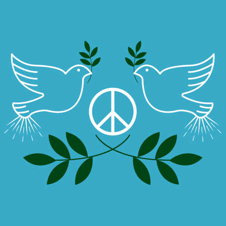 Peace. Vintage and retro typographic design. Vector illustrationのイラスト素材