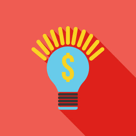 Idea icon. Business concept for web and ui design. Flat Vector illustration.のイラスト素材