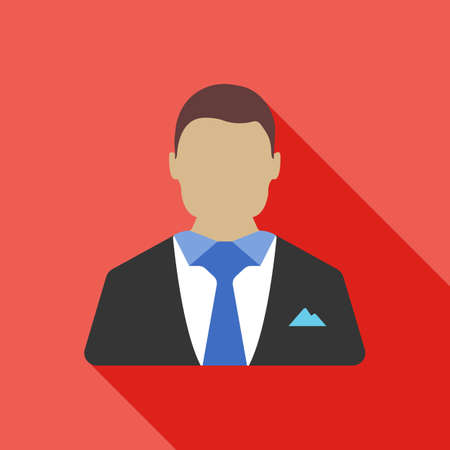 Businessman icon. Business concept for web and ui design. Flat Vector illustration.のイラスト素材