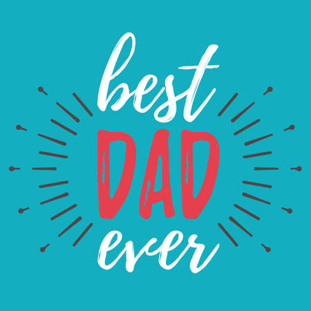 Happy Father's Day banner and giftcard. Best Dad Poster Sign on Background. Vector Illustration.のイラスト素材