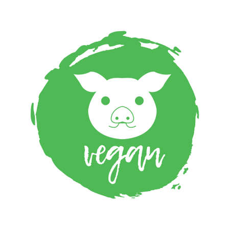 Vegan Free Label. Food intolerance symbols. Vector illustration.のイラスト素材