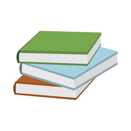 Cartoon Books  icon. Schools Supplies. Isolated Vector illustration.のイラスト素材
