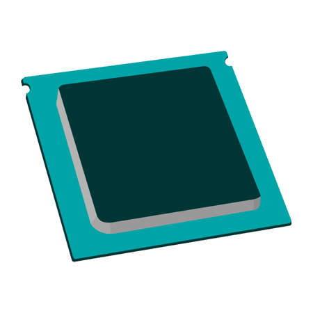 Cartoon Parts for Personal PC icon. CPU. Vector illustration.