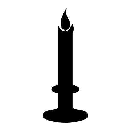 Candle simple icon. Isolated vector illustration on white background.のイラスト素材