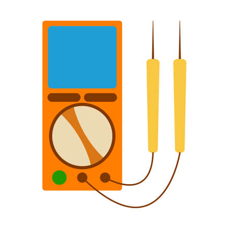 Energy meter Icon. Energy label for Web on white background. Flat Vector Illustration.のイラスト素材