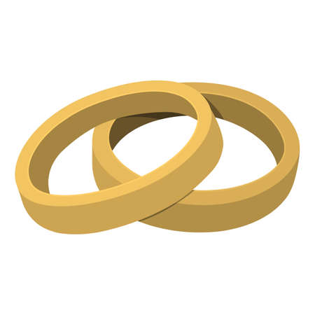 Ring Icon. Love and Gifts for Web on white background. Flat Vector Illustration.のイラスト素材