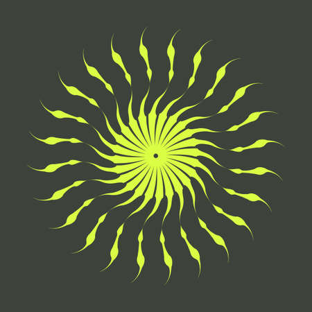 Retro Sun Burst Shapes. Vintage logo, labels, badges. Vector design element isolated. Minimal black firework burst.のイラスト素材