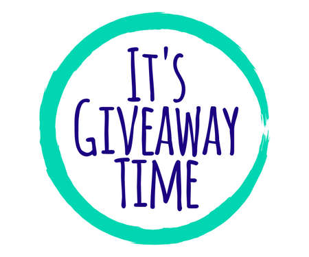 Its Giveaway Time banner concept for web, gift card and postcard calligraphy. Template for Greetings, Congratulations, Housewarming posters, Invitations, Photo overlays. Vector illustration.のイラスト素材