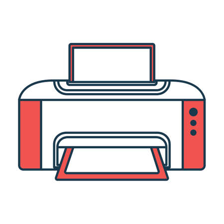 Printer Icon. Concept for Hi Tech. Outline Office Equipment. Technical Symbol, Icon and Badge. Simple Vector illustration.のイラスト素材