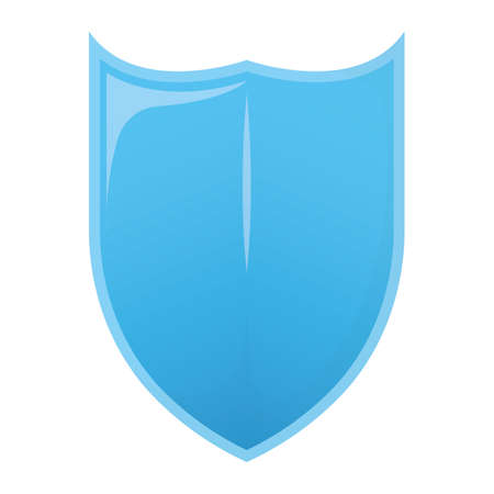 Medieval Shield Icon and Label. Flat style. Vector illustration .のイラスト素材