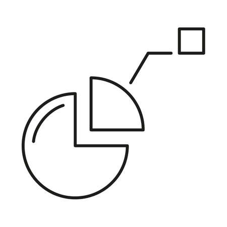 Information diagram concept, online database computer technology icon, info outline flat vector illustration, isolated on white. Concept modern web server tool.のイラスト素材