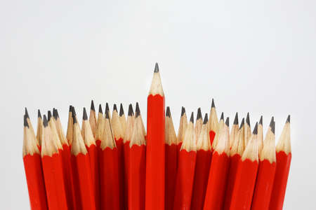 pencils red upの写真素材