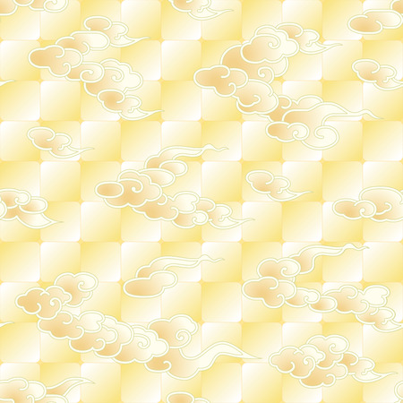 Asian style clouds patternのイラスト素材