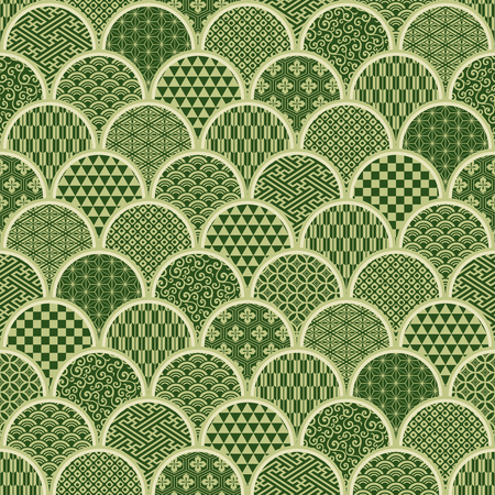 SEIGAIHA-Japanese traditional patternのイラスト素材