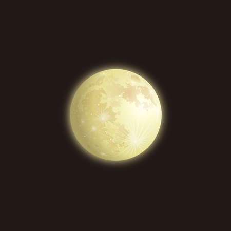 Moon Full Moon Black Backgroundのイラスト素材