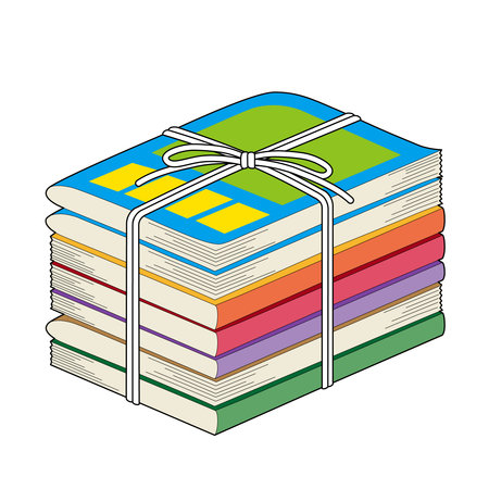 Bundle of magazines for recyclable wasteのイラスト素材