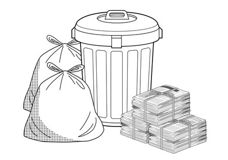 Garbage dumpのイラスト素材