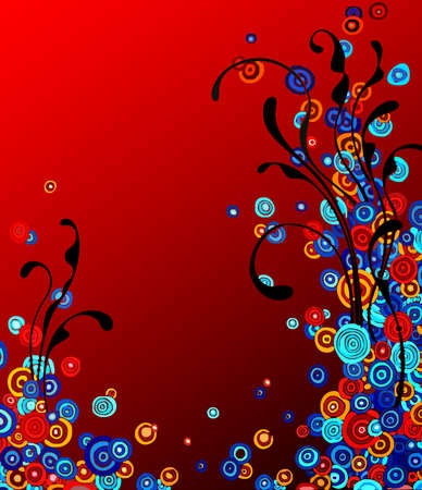 floral decorativeのイラスト素材