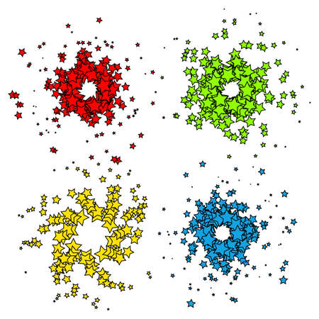 stars particolouredのイラスト素材