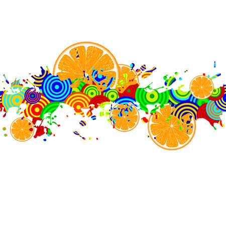 orange backgroundのイラスト素材